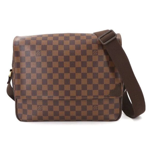 LOUIS VUITTON Damier Shelton MM Shoulder Bag Ebene N41149 Purse - Picture 1 of 11
